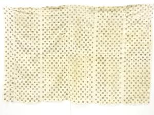 アンティーク　木綿抽象模様織り出し5巾半